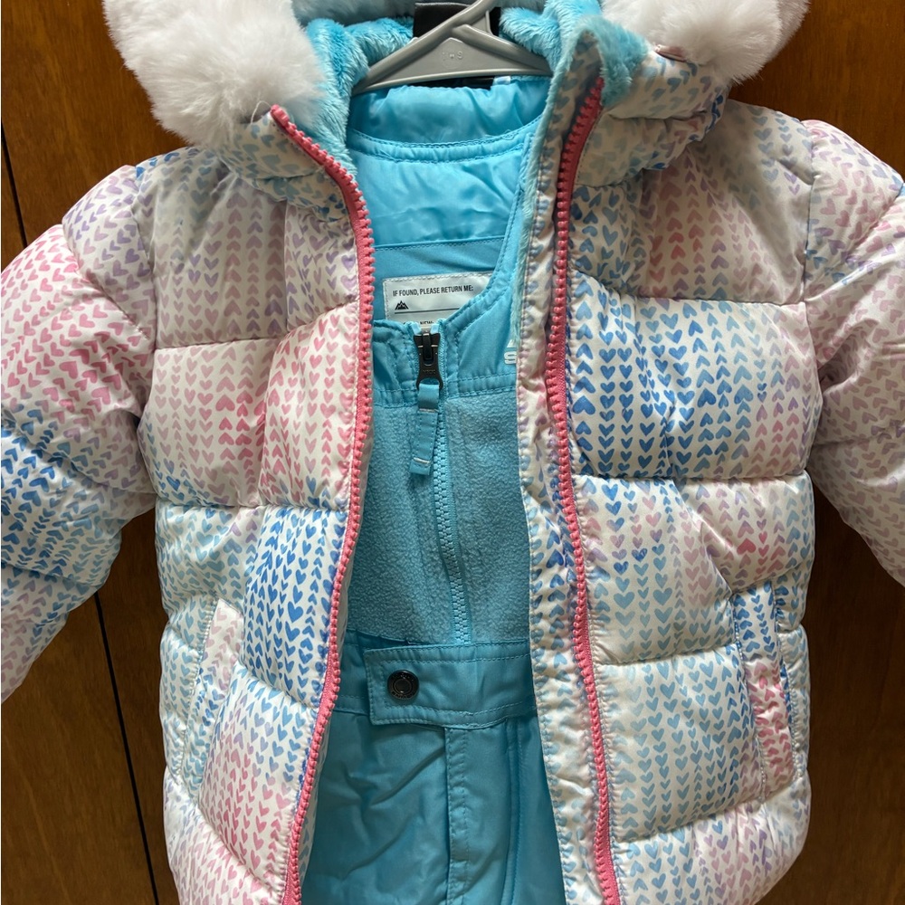 Snozu Pastel Checkered Kids Puffer Jacket and Pants - Picture 2 of 8